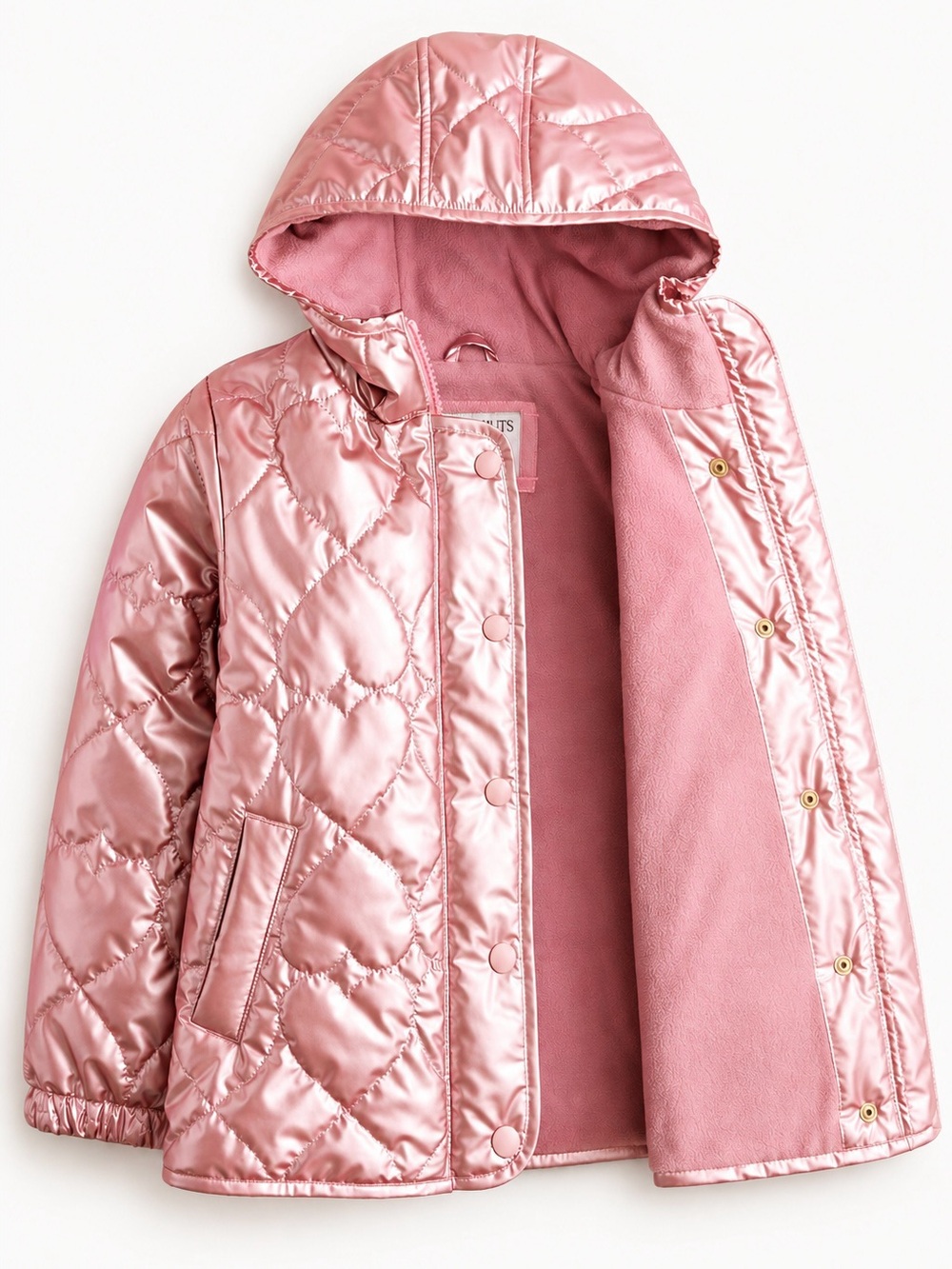 🆕 J. Crew Pippa Metallic Quilted Hooded Jacket with Primaloft